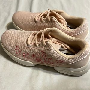 Shein pink floral shoes